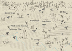 Ilustración mapa Rioja Alavesa