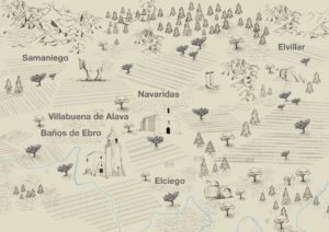 Ilustración mapa Rioja Alavesa